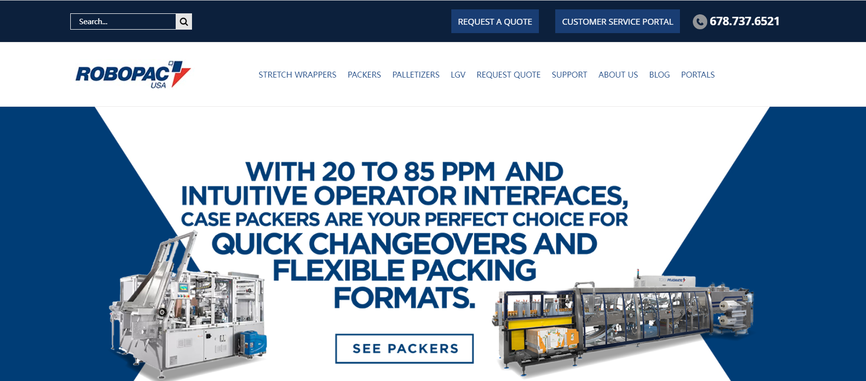 Robopac USA official website screenshot